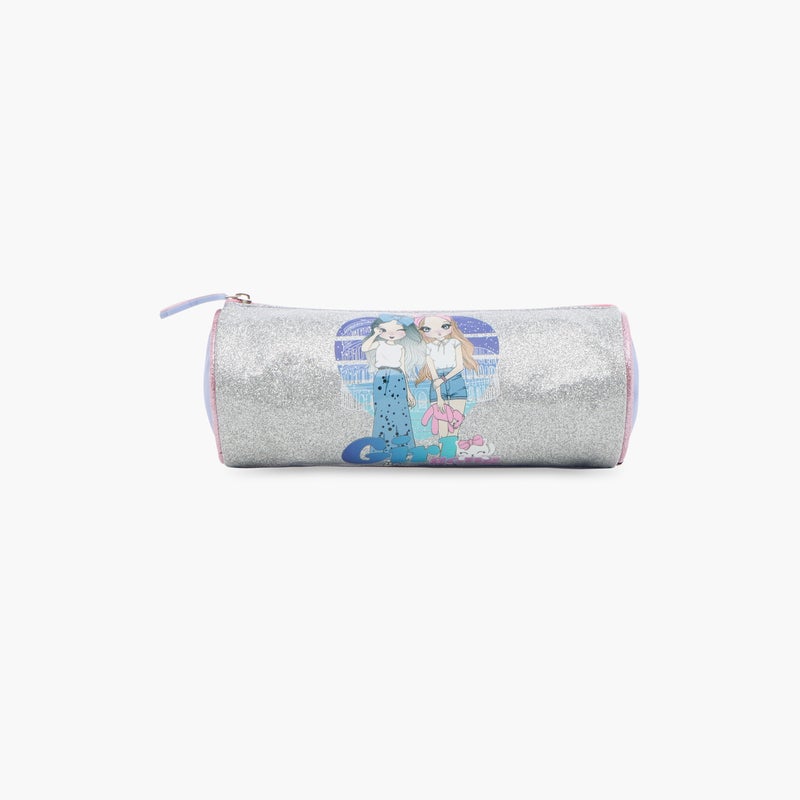 sami_studio Pouch-Dolls Girl Gang-Collection-1 Cmprt-Zip (Polyester ) Multicolour \ 22X8X8 - Image 1